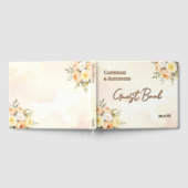 エレガントフローラ水色バラ結婚 ゲストブック (全面)