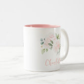 エレガントフローラ水色名 ツートーンマグカップ (正面右)