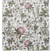 エレガントフローラ水色 シャワーカーテン (正面)