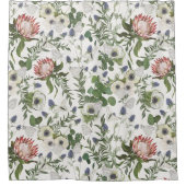 エレガントフローラ水色 シャワーカーテン (正面)