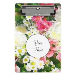 エレガントフローラ水色 ミニクリップボード