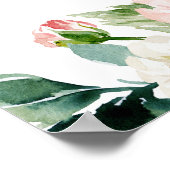 エレガントフローラ水色 |結婚の案内記号 ポスター (角)