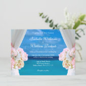 エレガントフローラ海ビーチサマー結婚ズゲート 招待状 (スタンド正面)