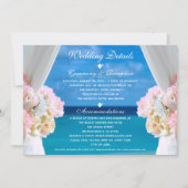 エレガントフローラ海ビーチサマー結婚ズ詳細 招待状 (正面)