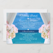 エレガントフローラ海ビーチサマー結婚ズ詳細 招待状 (正面)