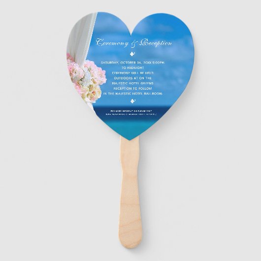 エレガントフローラ海ビーチサマー結婚ズ ハンドファン (裏面)