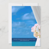 エレガントフローラ海ビーチサマー結婚ズ 招待状 (裏面)