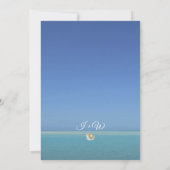 エレガントフローラ海ビーチサマー結婚ズ 招待状 (裏面)