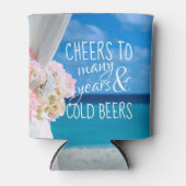 エレガントフローラ海ビーチサマー結婚ズ 缶クーラー (正面)