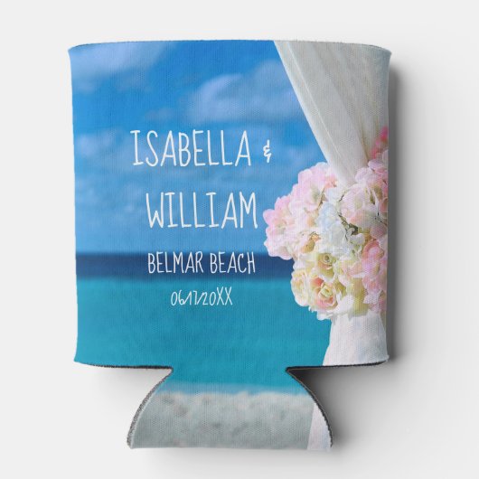 エレガントフローラ海ビーチサマー結婚ズ 缶クーラー (裏面)