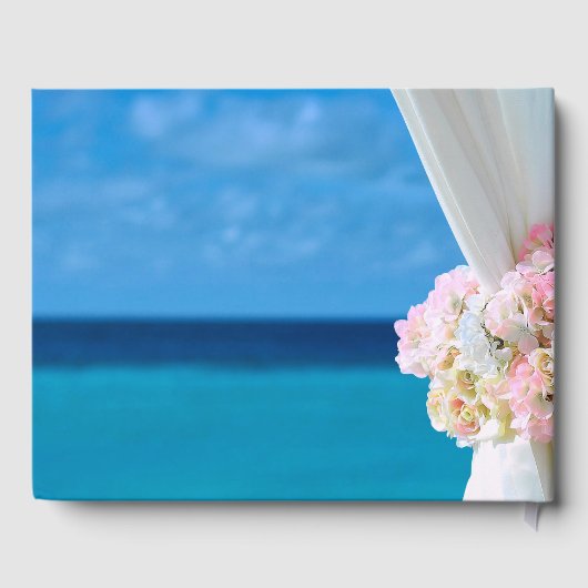 エレガントフローラ海ビーチ夏ブライダルシャワー ゲストブック (裏面)