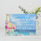 エレガントフローラ海ビーチ夏日付の保存 セーブザデート (スタンド正面)