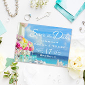 エレガントフローラ海ビーチ夏日付の保存 セーブザデート