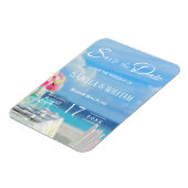 エレガントフローラ海ビーチ夏日付の保存 マグネット (左側)