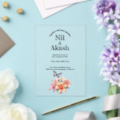 エレガントフローラ澄んアクリル結婚式招待状 アクリル招待状 (インサイチュ (ウェディング))