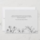 エレガントフローラ煙グレイ結婚ズ サンキューカード (裏面)