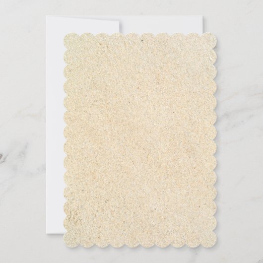 エレガントフローラ熱帯ビーチ結婚式反応 招待状 (裏面)