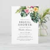 エレガントフローラ熱帯ブライダルシャワー 招待状 (スタンド正面)