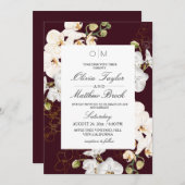 エレガントフローラ熱帯庭園の結婚式 招待状 (正面/裏面)