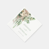 エレガントフローラ牡丹結婚の スタンダードカクテルナプキン (角)