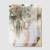 エレガントフローラ牡丹結婚の ベラム紙招待状 (オフセット (カップル))