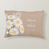 エレガントフローラ白デイジー結婚ズ アクセントクッション (裏面)