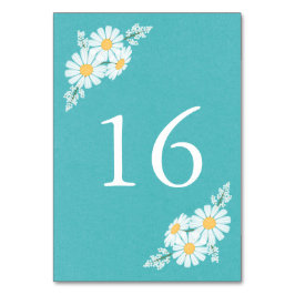 エレガントフローラ白デイジー結婚ズ テーブルナンバー