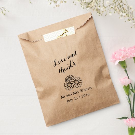 エレガントフローラ白デイジー結婚ズ フェイバーバッグ (封をした状態)