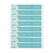 エレガントフローラ白デイジー結婚ズ ラップアラウンドラベル (シート)