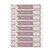 エレガントフローラ白デイジー結婚ズ ラップアラウンドラベル (シート)