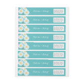 エレガントフローラ白デイジー結婚ズ ラップアラウンドラベル (シート)