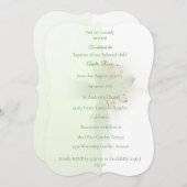 エレガントフローラ白熱［赤熱］光を放つ相互洗礼 招待状 (正面/裏面)