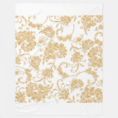 エレガントフローラ白金ゴールド フリースブランケット (正面)