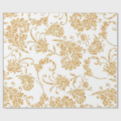 エレガントフローラ白金ゴールド ラッピングペーパー (フラット)