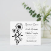 エレガントフローラ白黒リハーサル夕食会 インビテーションポストカード (スタンド正面)