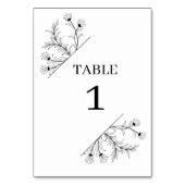 エレガントフローラ白黒結婚ズ テーブルナンバー (正面)