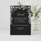 エレガントフローラ白黒結婚詳細 エンクロージャーカード (スタンド正面)