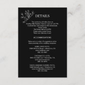 エレガントフローラ白黒結婚詳細 エンクロージャーカード (正面)