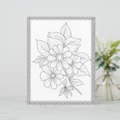 エレガントフローラ着色ページスクラップブック紙 (スタンド正面)