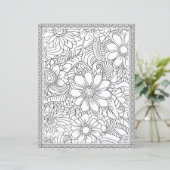 エレガントフローラ着色ページスクラップブック紙 (スタンド正面)