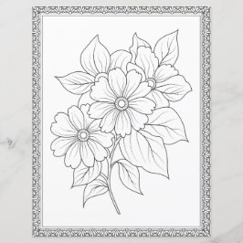 エレガントフローラ着色ページスクラップブック紙