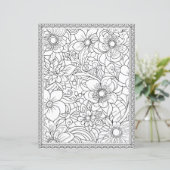 エレガントフローラ着色ページスクラップブック紙 (スタンド正面)