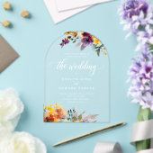 エレガントフローラ秋の結婚式 アクリル招待状 (インサイチュ (ウェディング))