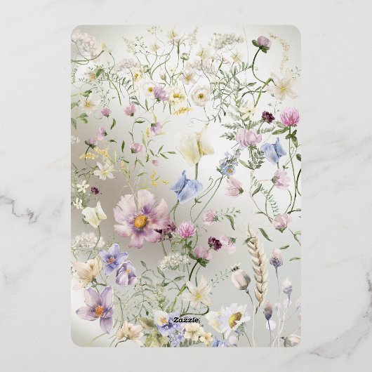 エレガントフローラ秋フォイル招待状 箔招待状 (裏面)