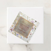 エレガントフローラ秋結婚の感謝メッセージカード フェイバータグ (インサイチュ)