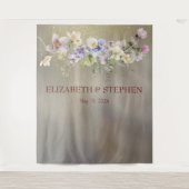 エレガントフローラ秋結婚の背景 タペストリー (正面)