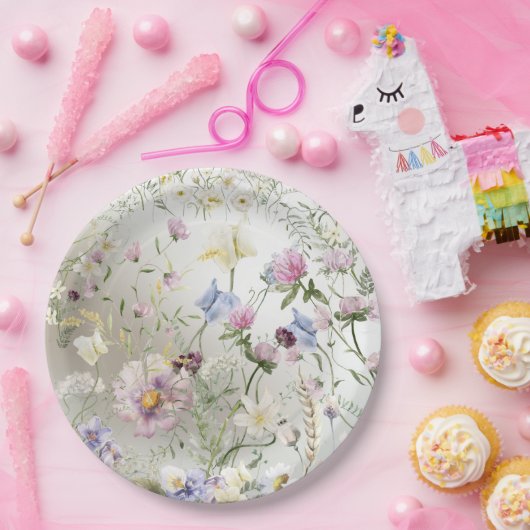 エレガントフローラ秋結婚紙プレート ペーパープレート (パーティー)