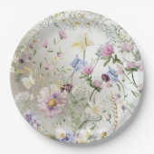 エレガントフローラ秋結婚紙プレート ペーパープレート (正面)