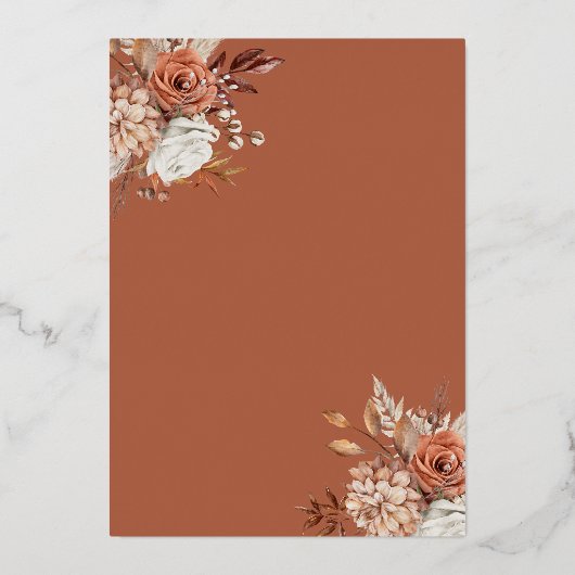 エレガントフローラ秋1日 箔招待状 (裏面)