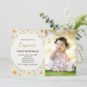 エレガントフローラ第1の誕生日招待状 招待状 (スタンド正面)